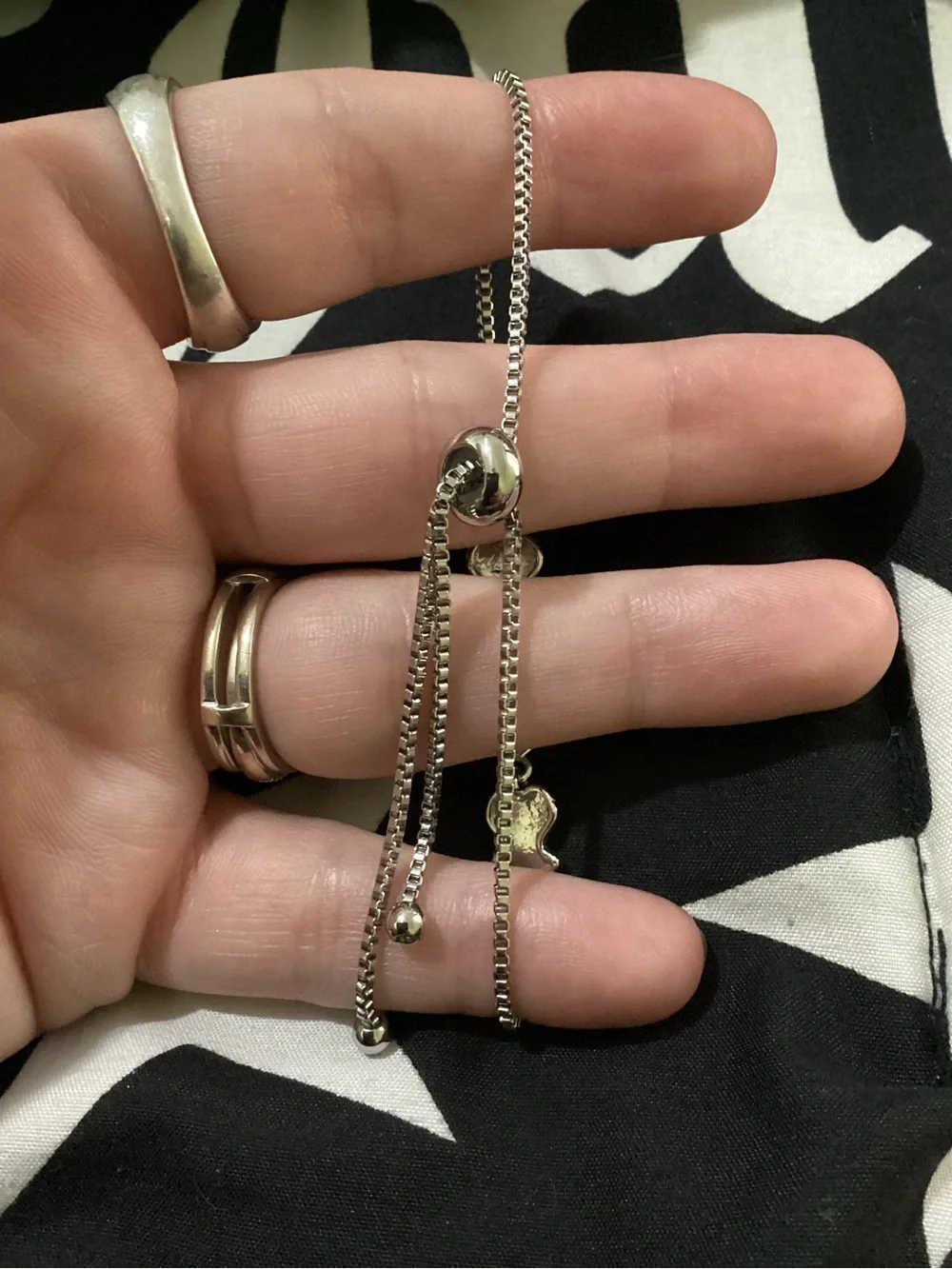 Silver Teddy Bear Link Bracelet - Women's Jewelry